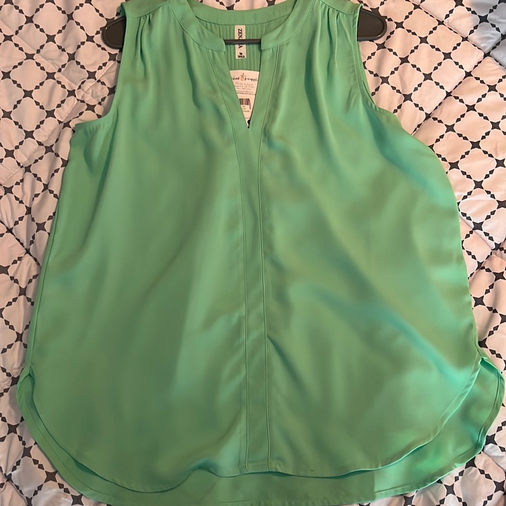 Mint green blouse